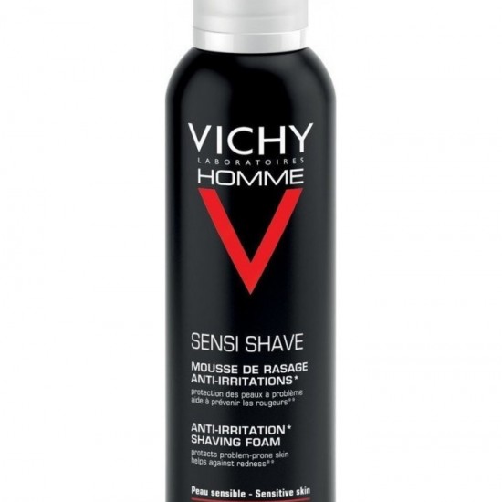 Vichy Homme Αnti Irritation Shaving Foam Αφρός Ξυρίσματος για Ευαίσθητες Επιδερμίδες, 200ml