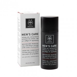 APIVITA MEN'S CARE Κρέμα - gel ενυδάτωσης με δροσερή, μη λιπαρή υφή, Με κέδρο & πρόπολη, 50ml