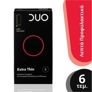 Duo Extra Thin Προφυλακτικά Υψηλής Ποιότητας Πολύ Λεπτά 6 τεμ