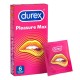 Durex Pleasuremax Προφυλακτικά με Ανάγλυφες Κουκίδες & Ραβδώσεις, 6τεμ