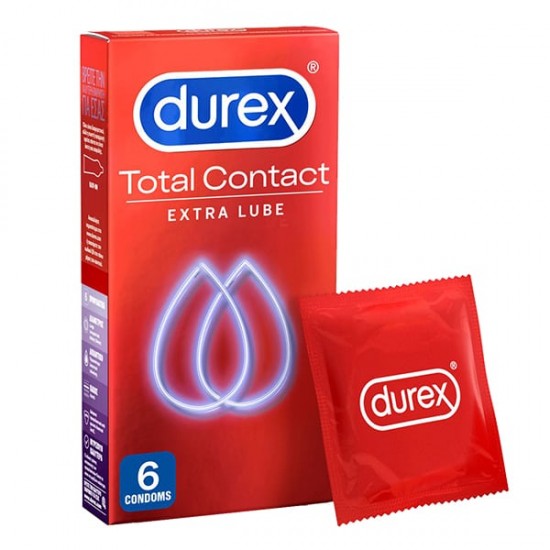 Durex Total Contact Προφυλακτικά Εξαιρετικά Λεπτά, 6τεμ