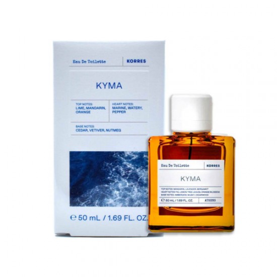 Korres Κύμα Eau De Toilette 50ml Ανδρικό Άρωμα με Νότες Από Lime, Μανταρίνι & Πορτοκάλι