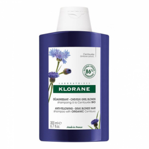 Klorane Centauree Anti-Yellowing Σαμπουάν για Ασημένιες Ανταύγιες με Κενταυρίδα BIO, 200ml