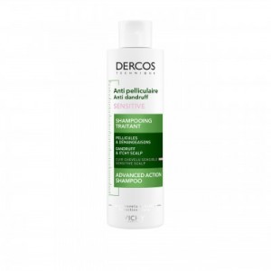 Vichy Dercos Anti Dandruff Shampoo Sensitive Hair Σαμπουάν για την Ρύθμιση της Ξηροδερμίας & της Πυτιρίδας, 200ml