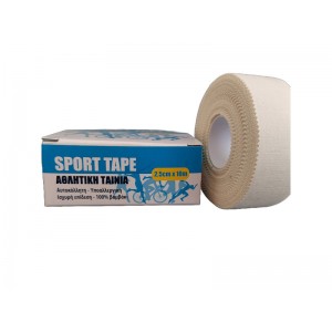 AlfaCare Αθλητική Ταινία Συγκράτησης Sport Tape, 2.5cm X 10m Λευκή