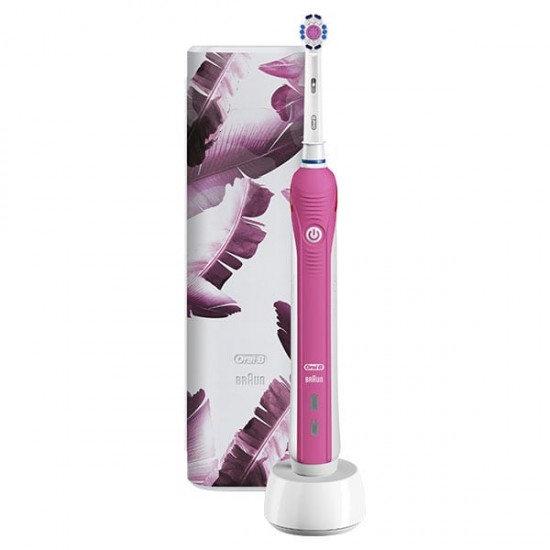 Oral-B Pro 1 750 Pink Design Edition Ηλεκτρική Οδοντόβουρτσα, 1τεμ