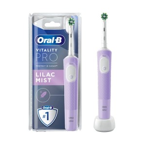 Oral-B Vitality Pro Protect X Clean Lilac Mist Μωβ Λαβή Επαναφορτιζόμενη Ηλεκτρική Οδοντόβουρτσα & 1 Ανταλλακτικό