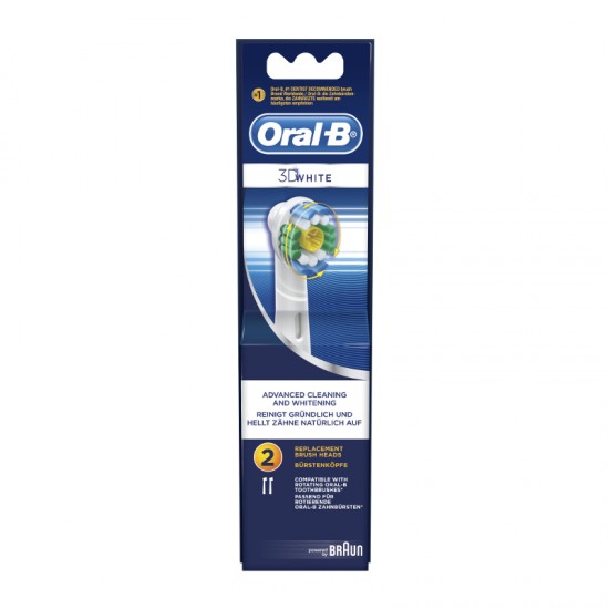 Oral-B 3D White Ανταλλακτικές Κεφαλές για Ηλεκτρική Οδοντόβουρτσα 2τμχ