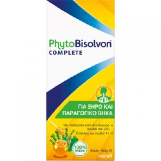 Sanofi PhytoBisolvon Complete Φυσικό Σιρόπι κατά του Ξηρού & Παραγωγικού Βήχα - Για Όλη την Οικογένεια, 180g