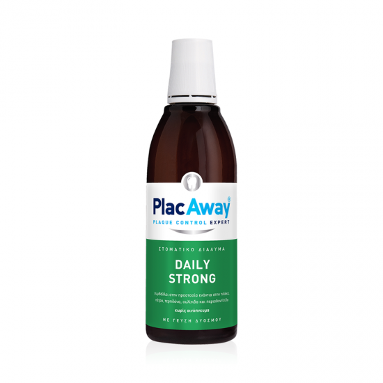 Plac Away Daily Strong Δυνατό Στοματικό Διάλυμα με Δροσερή Γεύση Δυόσμου, 500ml
