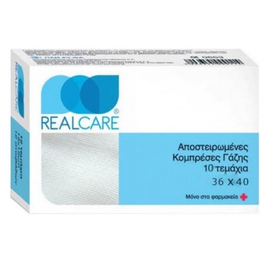 REAL CARE Αποστειρωμένες Γάζες 36x40cm,10 τεμάχια