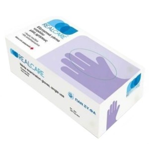 Real Care Εξεταστικά Γάντια Μιας Χρήσης Nitrile Χωρίς Πούδρα Μέγεθος Medium 100 τεμάχια