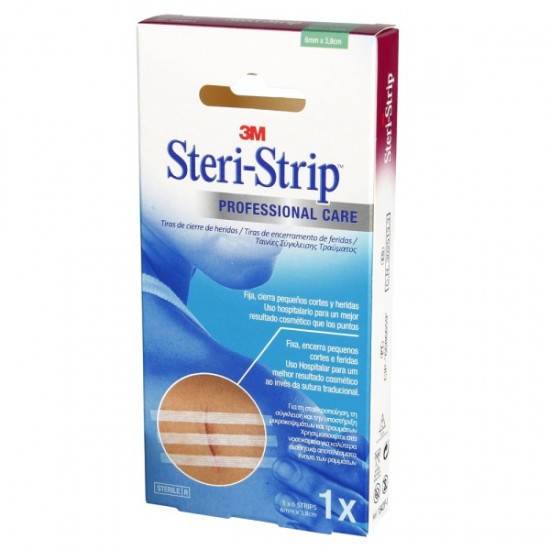Steri Strip Ενισχυμένες Αυτοκόλλητες Ταινίες Σύγκλεισης Δέρματος (6mm x 10cm), 1τμχ