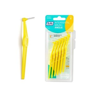 TePe Interdental Brush Angle Μεσοδόντιο βουρτσάκι 0.7mm κίτρινη συσκευασία, 6τμχ. 