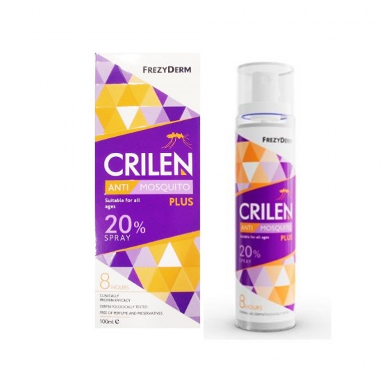 Frezyderm Crilen Anti-Mosquito Spray Plus Ενυδατικό Σπρέυ Κατά των Κουνουπιών με 20% IR3535, 100ml