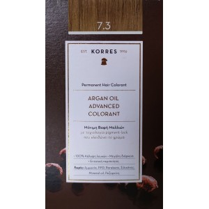 Korres ARGAN OIL Advanced Colorant 7.3 Ξανθό Χρυσό / Μελί