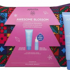 APIVITA Awesome Blossom - Aqua Beelicious Απαλή Κρέμα Ενυδάτωσης Πλούσιας Υφής, 40ml Με ΔΩΡΟ ένα AQUA BEELICIOUS Booster Αναζωογόνησης & Ενυδάτωσης, 10ml