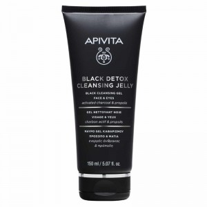 Apivita Black Detox Cleansing Jelly for Face & Eyes 150ml 