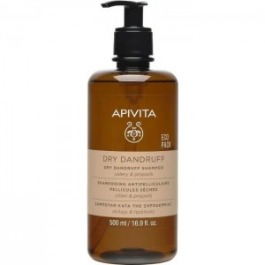 Apivita Dry Dandruff Shampoo Σαμπουάν κατά της Ξηροδερμίας με Σέλερι & Πρόπολη, 500ml