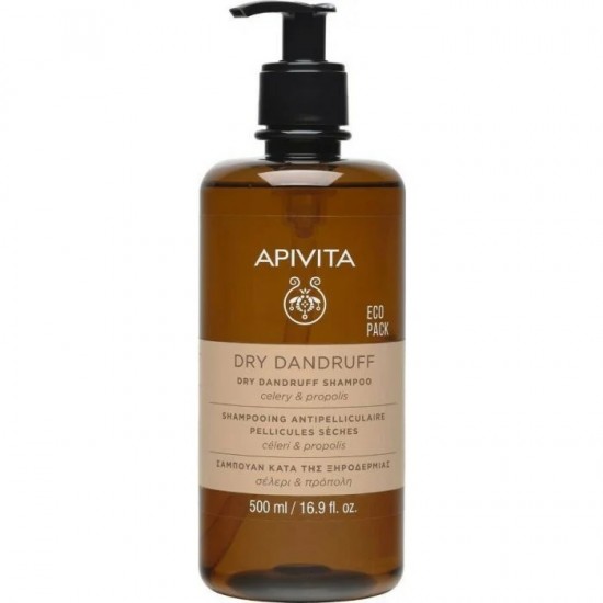 Apivita Dry Dandruff Shampoo Σαμπουάν κατά της Ξηροδερμίας με Σέλερι & Πρόπολη, 500ml