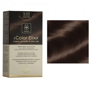 Apivita My Color Elixir Permanent Hair Color Μόνιμη Βαφή Μαλλιών No 5.03 Καστανό Ανοιχτό Φυσικό Μελί