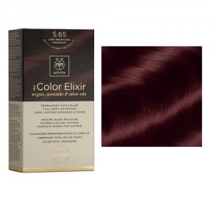 Apivita My Color Elixir Permanent Hair Color Μόνιμη Βαφή Μαλλιών No 5.65 Καστανό Ανοιχτό Κόκκινο Μαονί