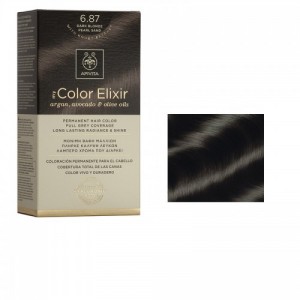 Apivita My Color Elixir Permanent Hair Color Μόνιμη Βαφή Μαλλιών No 6.87 Ξανθό Σκούρο Περλέ Μπεζ