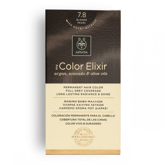 Apivita My Color Elixir Permanent Hair Color Μόνιμη Βαφή Μαλλιών No 7.8 Ξανθό Περλέ