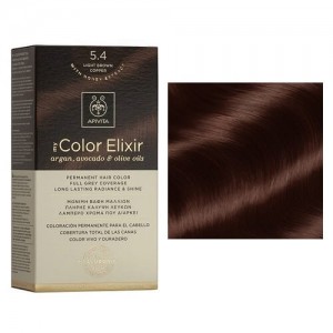 Apivita My Color Elixir Permanent Hair Color Μόνιμη Βαφή Μαλλιών No 5.4 Καστανό Ανοιχτό Χάλκινο