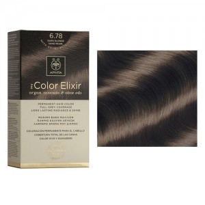 Apivita My Color Elixir Permanent Hair Color Μόνιμη Βαφή Μαλλιών No 6.78 Ξανθό Σκούρο Μπεζ Περλέ