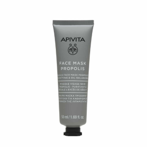 Apivita Face Mask Propolis Μαύρη Μάσκα Προσώπου με Πρόπολη για Καθαρισμό & Ρύθμιση της Λιπαρότητας, 50ml