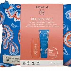 Apivita Promo με Bee Sun Safe Λεπτόρρευστη Κρέμα Προσώπου SPF50, 50ml & Δώρο After Sun Δροσιστική & Καταπραϋντική Κρεμα-Gel για Πρόσωπο & Σώμα, 100ml & Νεσεσέρ, 1σετ