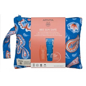 Apivita Promo με Bee Sun Safe Λεπτόρρευστη Κρέμα Προσώπου SPF50, 50ml & Δώρο After Sun Δροσιστική & Καταπραϋντική Κρεμα-Gel για Πρόσωπο & Σώμα, 100ml & Νεσεσέρ, 1σετ