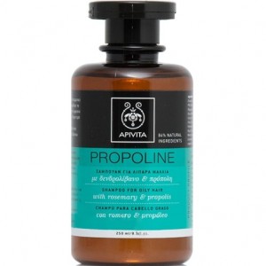 APIVITA  PROPOLINE SHAMPOO WITH ROSEMARY & PROPOLIS ΣΑΜΠΟΥΑΝ ΓΙΑ ΛΙΠΑΡΑ ΜΑΛΛΙΑ ΜΕ ΔΕΝΔΡΟΛΙΒΑΝΟ & ΠΡΟΠΟΛΗ 250ML