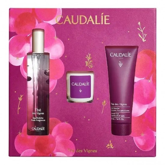 Caudalie Promo The des Vignes Fresh Γυναικείο Άρωμα, 50ml, Δώρo Αφρόλουτρο, 50ml & Δώρο Αρωματικό Κερί, 35g