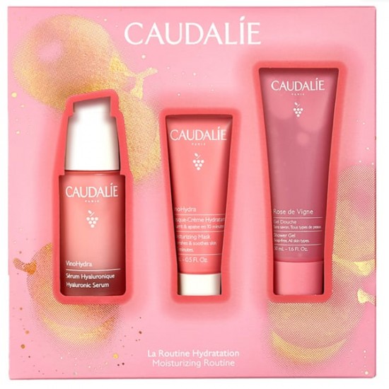 Caudalie VinoHydra Promo Hyaluronic Serum Ενυδατικός Ορός Προσώπου με Υαλουρονικό Οξύ, 30ml & Δώρο Moisturizing Mask Ενυδατική Μάσκα Προσώπου, 15ml & Rose de Vigne Shower Gel Αφρόλουτρο Σώματος, 50ml