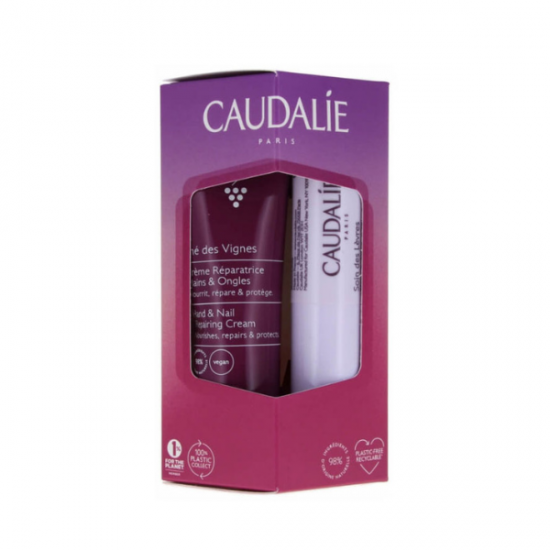 Caudalie Promo Mε The Des Vignes Hand & Nail Cream Ενυδατική Κρέμα Χεριών & Νυχιών, 30ml & Lip Conditioner Για Ενυδάτωση Tων Χειλιών, 4,5gr