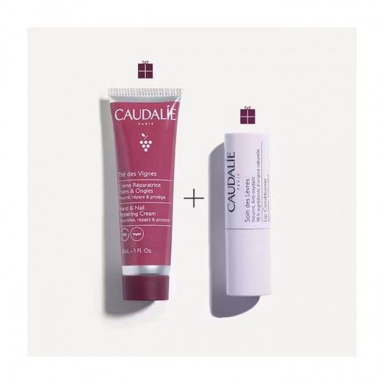 Caudalie Promo Mε The Des Vignes Hand & Nail Cream Ενυδατική Κρέμα Χεριών & Νυχιών, 30ml & Lip Conditioner Για Ενυδάτωση Tων Χειλιών, 4,5gr