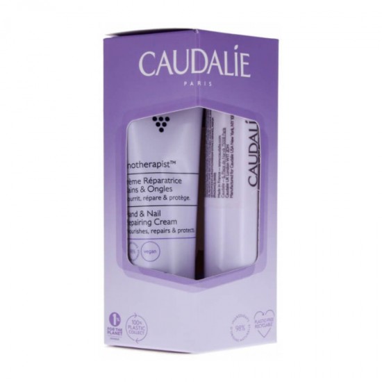 Caudalie Promo Vinotherapist Lip & Hand Duo Κρέμα Χεριών, Νυχιών 30ml & Lip Conditioner Ενυδατικό Stick Χειλιών 4,5gr