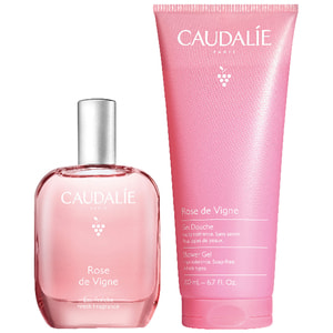 Caudalie Xmas Promo με Rose de Vigne Shower Gel Απαλό Αφρόλουτρο με Άρωμα Τριαντάφυλλο, 200ml, & Fresh Fragrance Γυναικείο Άρωμα, 50ml, 1σετ
