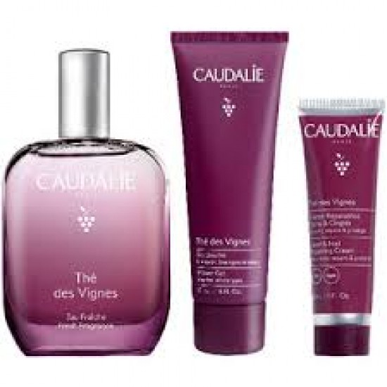 Caudalie Xmas Pro The des Vignes Fresh Fragrance 50ml, Hand & Nail Repairing Cream 30ml & Shower Gel 50ml, 1τεμ