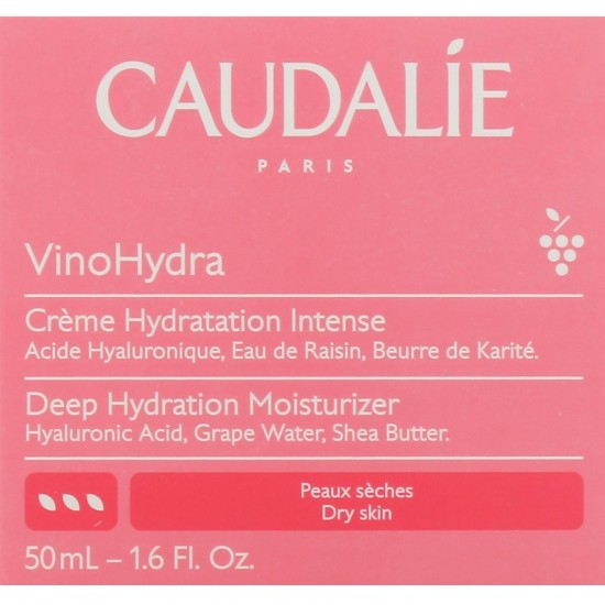 Caudalie VinoHydra Deep Hydration Moisturizer Ενυδατική Κρέμα Προσώπου για Ξηρές & Ευαίσθητες Επιδερμίδες, 50ml