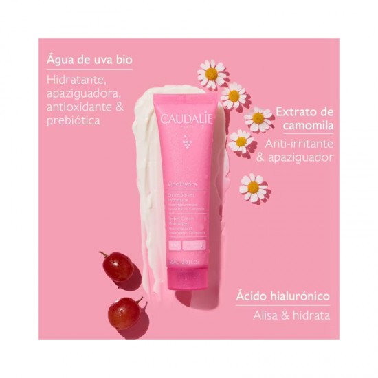 Caudalie VinoHydra Sorbet Cream Moisturizer Δροσερή Κρέμα Τζελ Προσώπου με Υαλουρονικό Οξύ, 60ml