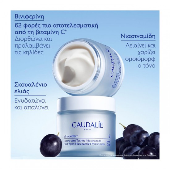 Caudalie Vinoperfect Dark Spot Niacinamide Moisturizer Κρέμα Ημέρας Κατά των Κηλίδων με Νιασιναμίδη & Φυσικά Συστατικά, 50 ml