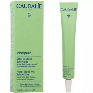 Caudalie Vinopure Salicylic Spot Solution Kρέμα Τοπικής Εφαρμογής για Σπυράκια, 15ml
