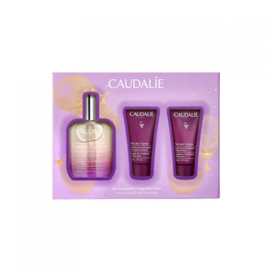 Caudalie Promo Moisturising Oil Elixir Λάδι Προσώπου, Σώματος & Μαλλιών, 50ml, The des Vignes Shower Gel Αφρόλουτρο Σώματος, 30ml & The des Vignes Hyaluronic Nourishing Body Lotion Ενυδατική Λοσιόν Σώματος, 30ml