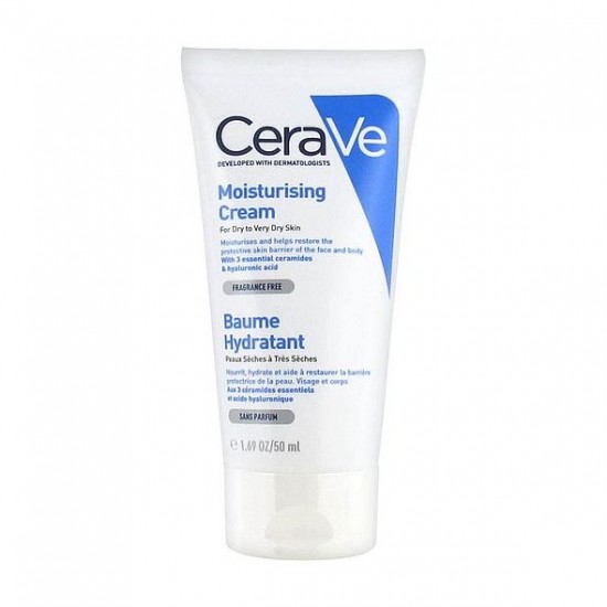 Cerave Moisturizing Cream Ενυδατική Κρέμα για Ξηρό/Πολύ Ξηρό Δέρμα, 50ml