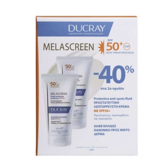 Ducray Promo Melascreen Προστατευτική Κρέμα με SPF50+ για Ξηρό Δέρμα, 2x50ml Ducray Promo Melascreen Προστατευτική Κρέμα με SPF50+ για Ξηρό Δέρμα, 2x50ml