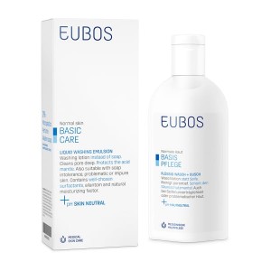 EUBOS Liquid Washing Emulsion, Υγρό καθαρισμού για τον Kαθημερινό Kαθαρισμό και την Περιποίηση Προσώπου και Σώματος 200 ml.