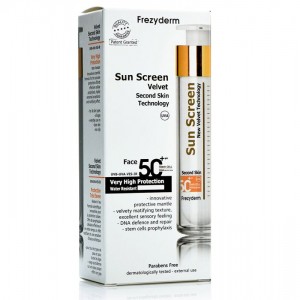 Frezyderm Sun Screen Velvet Face Cream SPF50+ Αντηλιακό Προσώπου, 50ml